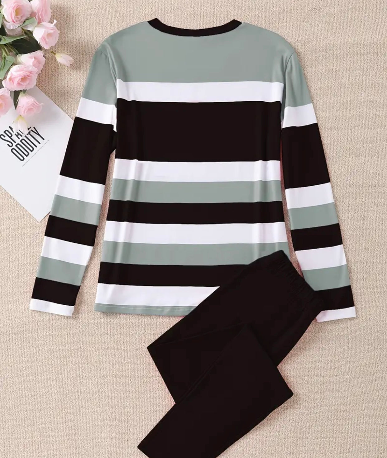 Women'S Casual Striped Crown